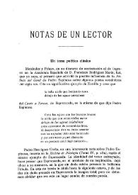 Un tema poético clásico / José María de Cossío | Biblioteca Virtual Miguel de Cervantes