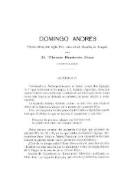 Domingo Andrés. Poeta latino del siglo XVI, natural de Alcañiz, en Aragón (Continuación) / Vicente Bardavíu Ponz | Biblioteca Virtual Miguel de Cervantes