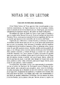 Una nota de folklore americano / José María de Cossío | Biblioteca Virtual Miguel de Cervantes