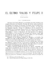 El último Valois y Felipe II (Continuación) / Aurelio Viñas Navarro | Biblioteca Virtual Miguel de Cervantes