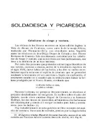 Soldadesca y Picaresca / Carlos Pereyra | Biblioteca Virtual Miguel de Cervantes