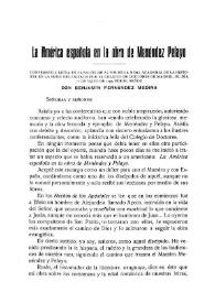 La América española en la obra de Menéndez Pelayo / Benjamín Fernández Medina | Biblioteca Virtual Miguel de Cervantes
