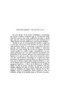 Nobiliario filológico / José M.ª Aguado | Biblioteca Virtual Miguel de Cervantes