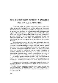 Una desconocida alusión a Quevedo por un coetáneo suyo / Nigel Glendinning | Biblioteca Virtual Miguel de Cervantes