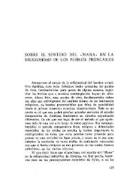 Sobre el sentido del "mana" en la religiosidad de los pueblos preincaicos / César Aguilera | Biblioteca Virtual Miguel de Cervantes