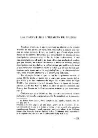 Las caricaturas literarias de Galdós / José María Baquero Goyanes | Biblioteca Virtual Miguel de Cervantes