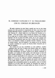 El Concilio Vaticano II y su paralelismo con el Concilio de Jerusalén / Manuel Revuelta Sañudo | Biblioteca Virtual Miguel de Cervantes