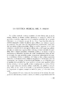 La estética musical del P. Feijoo / M. San Emeterio y Cobo | Biblioteca Virtual Miguel de Cervantes