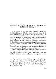 Algunos aspectos de la "obra menor" de José Luis Hidalgo / José Manuel González Herrán | Biblioteca Virtual Miguel de Cervantes