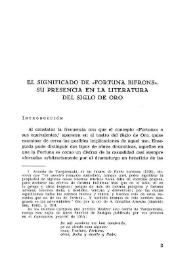 El significado de "fortuna bifrons" en la literatura española del Siglo de Oro / Jesús Gutiérrez | Biblioteca Virtual Miguel de Cervantes