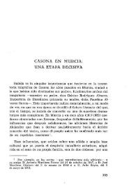 Casona en Murcia: una etapa decisiva / José Rodríguez Richart | Biblioteca Virtual Miguel de Cervantes