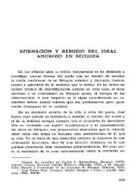 Afirmación y repudio del ideal amoroso en Bécquer / Mary Bretz | Biblioteca Virtual Miguel de Cervantes