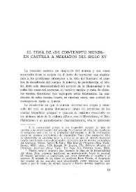 El tema de "De Comtemptu mundi" en Castilla a mediados del siglo XV / Elena Gascón Vera | Biblioteca Virtual Miguel de Cervantes