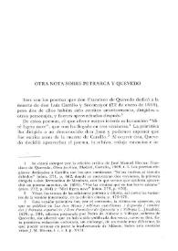 Otra nota sobre Petrarca y Quevedo / Inmaculada Ferrer | Biblioteca Virtual Miguel de Cervantes