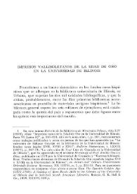 Impresos vallisoletanos en la Edad de Oro en la Universidad de Illinois / Alberto Porqueras Mayo y Joseph L. Laurenti | Biblioteca Virtual Miguel de Cervantes