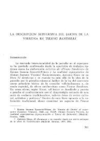 La descripción subversiva del Jardín de la virreina en "Tirano Banderas" / Teresa J. Kirschner | Biblioteca Virtual Miguel de Cervantes