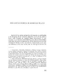 Dos cartas inéditas de Menéndez Pelayo / Brigitta Weiss | Biblioteca Virtual Miguel de Cervantes