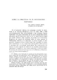 Sobre la sinestesia en el Modernismo Hispánico / Allen W. Phillips | Biblioteca Virtual Miguel de Cervantes