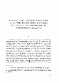 Etnocentrismo, prejuicio y xenofobia en la obra de José María de Pereda: del regionalismo provinciano al paternalismo localista / José Manuel López de Abiada | Biblioteca Virtual Miguel de Cervantes
