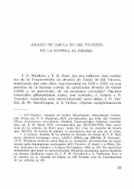 "Amadís de Gaula" de Gil Vicente: de la novela al drama / Stanislav Zimic | Biblioteca Virtual Miguel de Cervantes