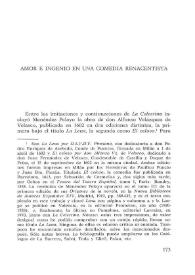 Amor e ingenio en una comedia renacentista / Jesús Gutiérrez | Biblioteca Virtual Miguel de Cervantes
