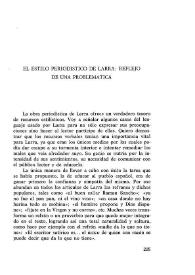 El estilo periodístico de Larra: reflejo de una problemática / Alma M. Amell | Biblioteca Virtual Miguel de Cervantes