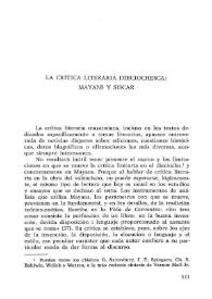 La crítica literaria dieciochesca: Mayans y Siscar / Jesús Pérez Magallón | Biblioteca Virtual Miguel de Cervantes
