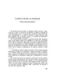 Ricardo Gullón: In Memoriam. Perfil biobibliográfico / Allen W. Phillips | Biblioteca Virtual Miguel de Cervantes