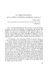El héroe decadente en la novela española moderna (1842-1912) / Nil Santiáñez-Tió | Biblioteca Virtual Miguel de Cervantes