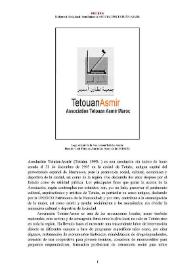 Asociación Tetuán-Asmir (Tetuán, 1995- ) [Semblanza] / Mohamed Abrighach | Biblioteca Virtual Miguel de Cervantes