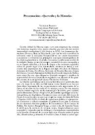 La Perinola : revista de investigación quevediana. Número 18 (2014). Presentación: "Quevedo y La Historia" / Victoriano Roncero | Biblioteca Virtual Miguel de Cervantes