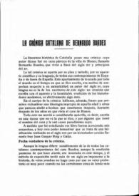 La crónica catalana de Bernardo Boades / Andrés Giménez Soler | Biblioteca Virtual Miguel de Cervantes