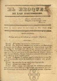 El Broquel de las Costumbres. Tomo I, núm. 22, sábado 28 de septiembre de 1834 | Biblioteca Virtual Miguel de Cervantes