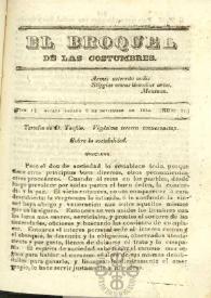 El Broquel de las Costumbres. Tomo I, núm. 31, sábado 8 de noviembre de 1834 | Biblioteca Virtual Miguel de Cervantes