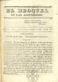 El Broquel de las Costumbres. Tomo I, núm. 32, miércoles 12 de noviembre de 1834 | Biblioteca Virtual Miguel de Cervantes