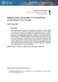 "Software" libre, desarrollo y creatividad: un análisis desde Celso Furtado / Carlos Figueiredo | Biblioteca Virtual Miguel de Cervantes