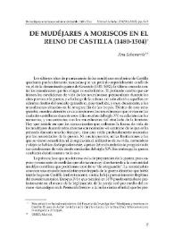 De mudéjares a moriscos en el reino de Castilla (1480-1504) / Ana Echevarría | Biblioteca Virtual Miguel de Cervantes