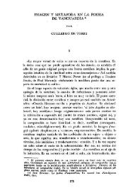 Imagen y metáfora en la poesía de vanguardia / por Guillermo de Torre | Biblioteca Virtual Miguel de Cervantes