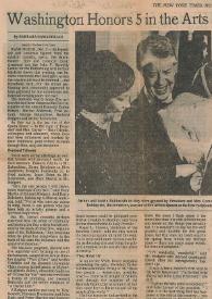 Washington Honors 5 in the Arts / by Barbara Gamarekian | Biblioteca Virtual Miguel de Cervantes