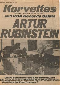 Korvettes and RCA records salute Arthur Rubinstein | Biblioteca Virtual Miguel de Cervantes