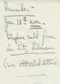 Anotaciónes manuscritas de Arthur Rubinstein. New York, 16 de marzo de 1970 | Biblioteca Virtual Miguel de Cervantes