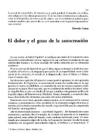 El dolor y el gozo de la autocreación / Isabel de Armas | Biblioteca Virtual Miguel de Cervantes