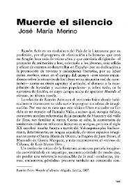 Muerde el silencio / José María Merino | Biblioteca Virtual Miguel de Cervantes