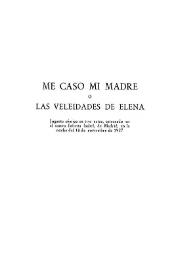 Me casó mi madre o Las veleidades de Elena
 / Carlos Arniches | Biblioteca Virtual Miguel de Cervantes