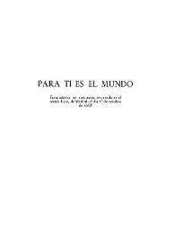 Para tí es el mundo / Carlos Arniches | Biblioteca Virtual Miguel de Cervantes