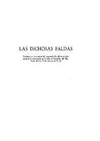 Las dichosas faldas / Carlos Arniches | Biblioteca Virtual Miguel de Cervantes