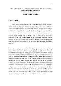 Movimientos ecologistas en el contexto de los movimientos sociales / Estrella Gualda Caballero | Biblioteca Virtual Miguel de Cervantes