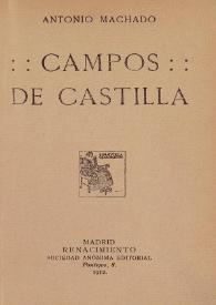Campos de Castilla / Antonio Machado | Biblioteca Virtual Miguel de Cervantes