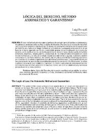 Lógica del Derecho, método axiomático y garantismo / Luigi Ferrajoli | Biblioteca Virtual Miguel de Cervantes