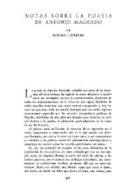 Notas sobre la poesía de Antonio Machado / por Alfredo Lefebvre | Biblioteca Virtual Miguel de Cervantes